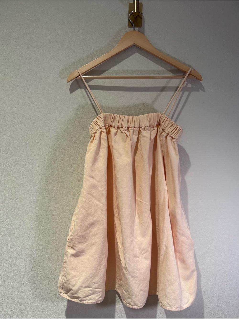 ZARA Peach Spaghetti-Strap Mini Dress Size Small